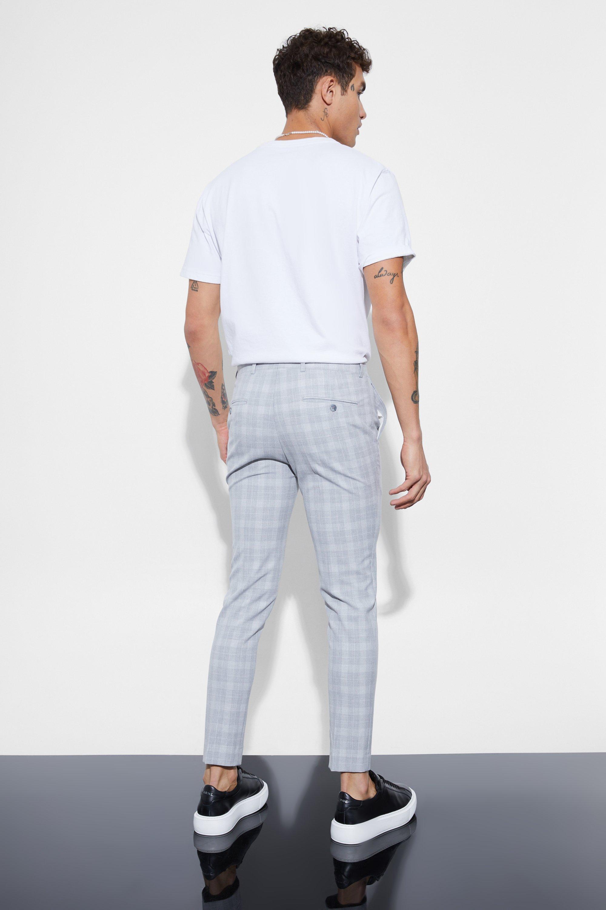 Light grey shop cropped trousers